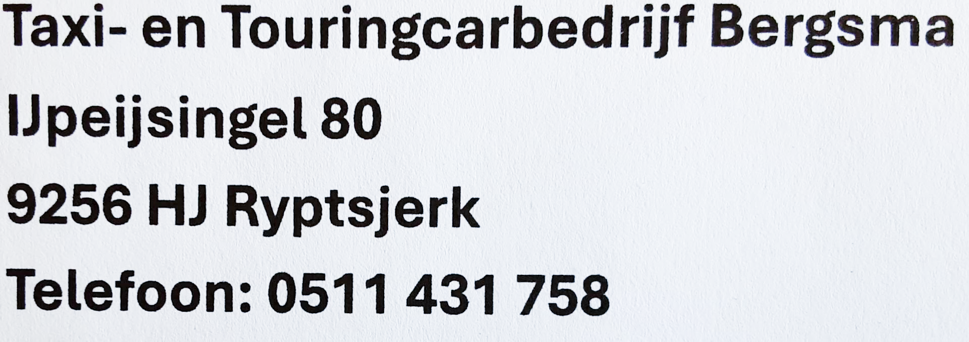 Taxi Bergsma